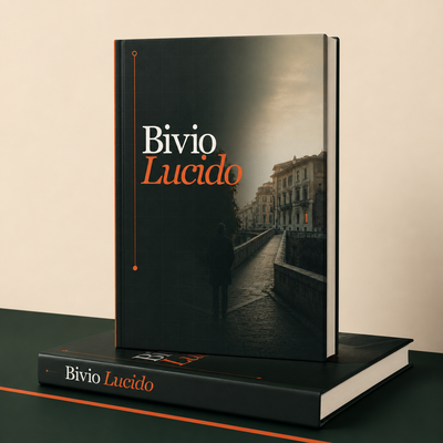 Copertina del quaderno Bivio Lucido su sfondo avorio